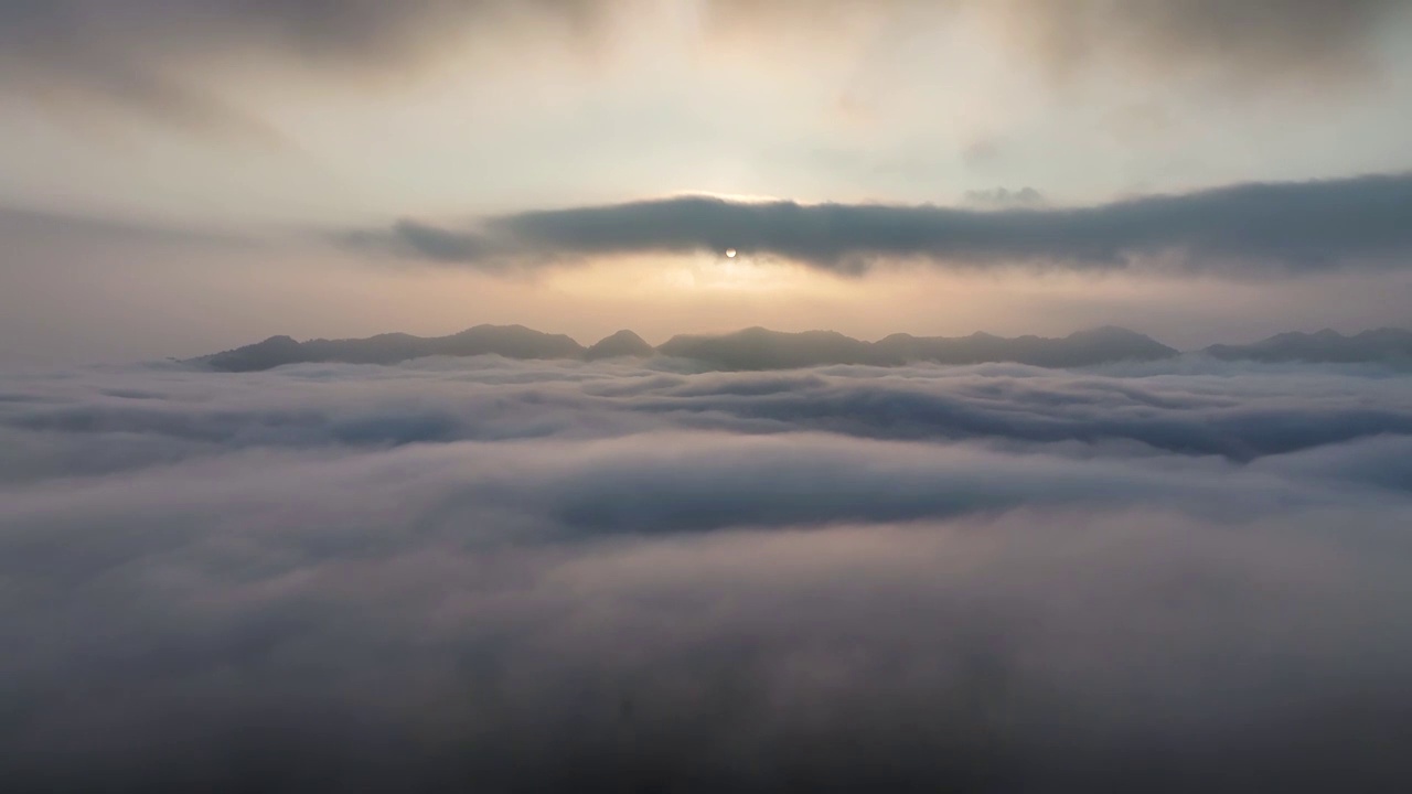 重庆渝北周家山云景，云海视频下载