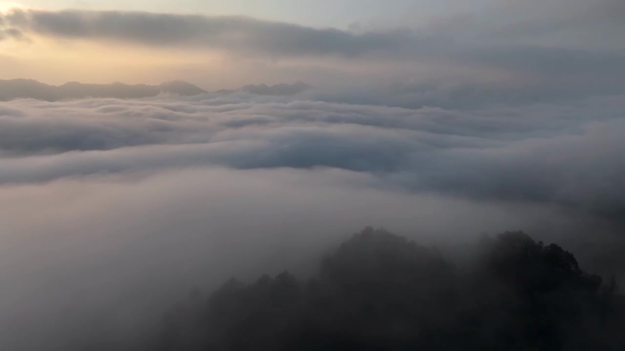 重庆渝北周家山云景，云海视频素材