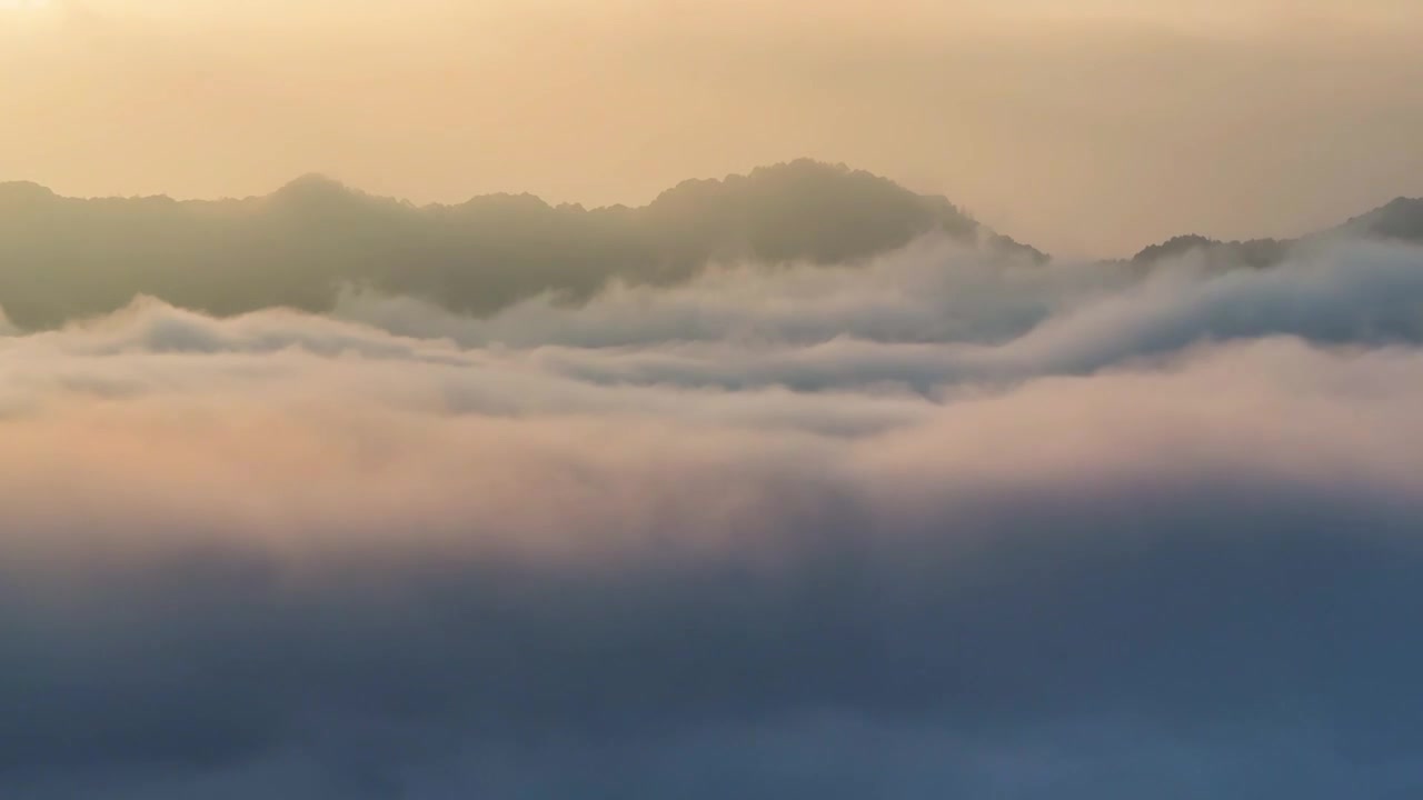 重庆渝北周家山云景，云海视频素材