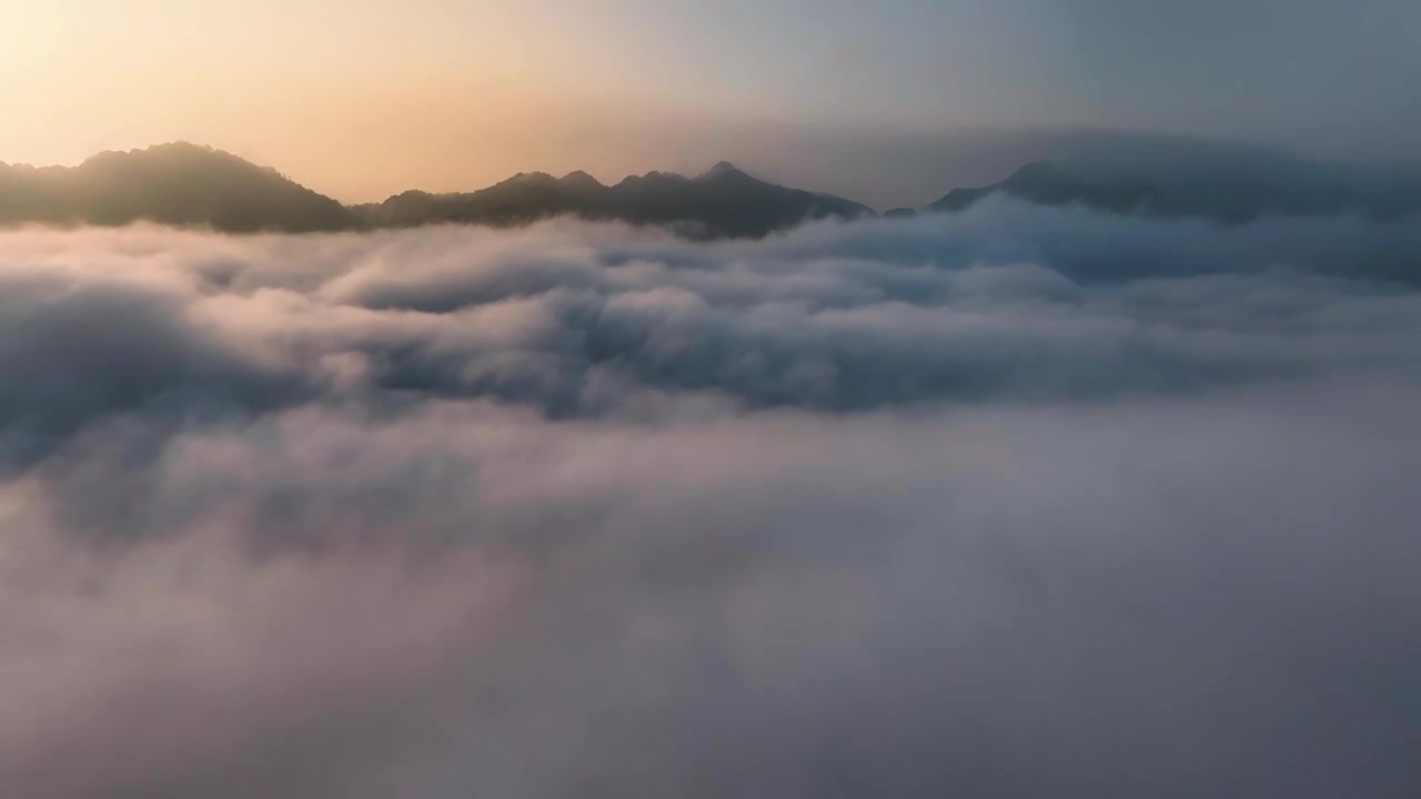 重庆渝北周家山云景，云海视频下载