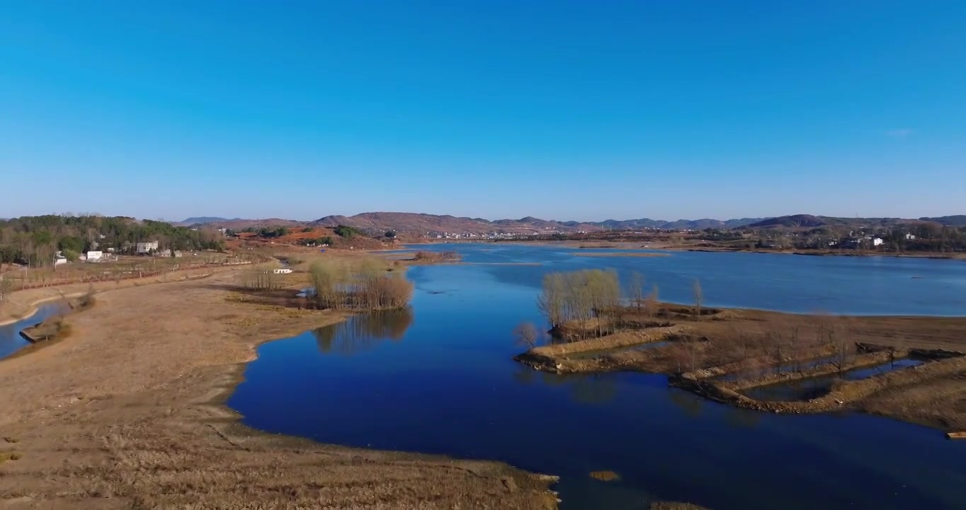 贵州威宁草海锁黄仓湿地公园航拍视频素材