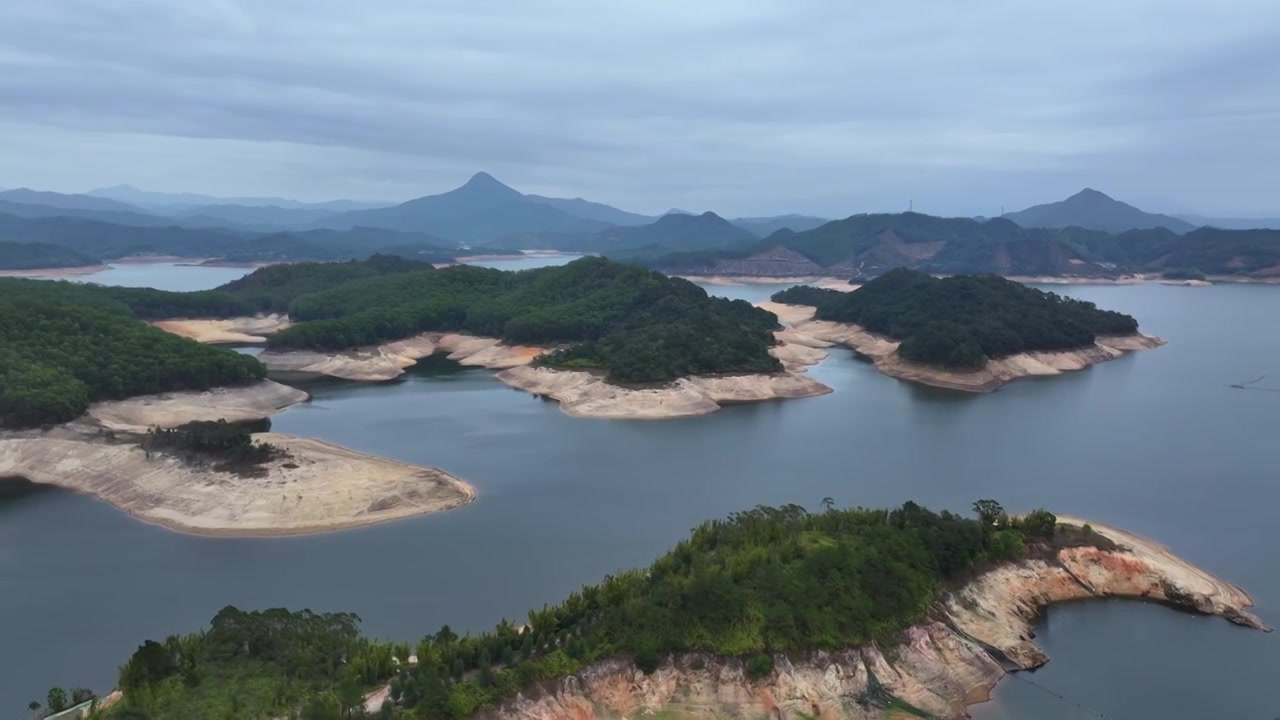 潮州汤溪水库航拍视频素材