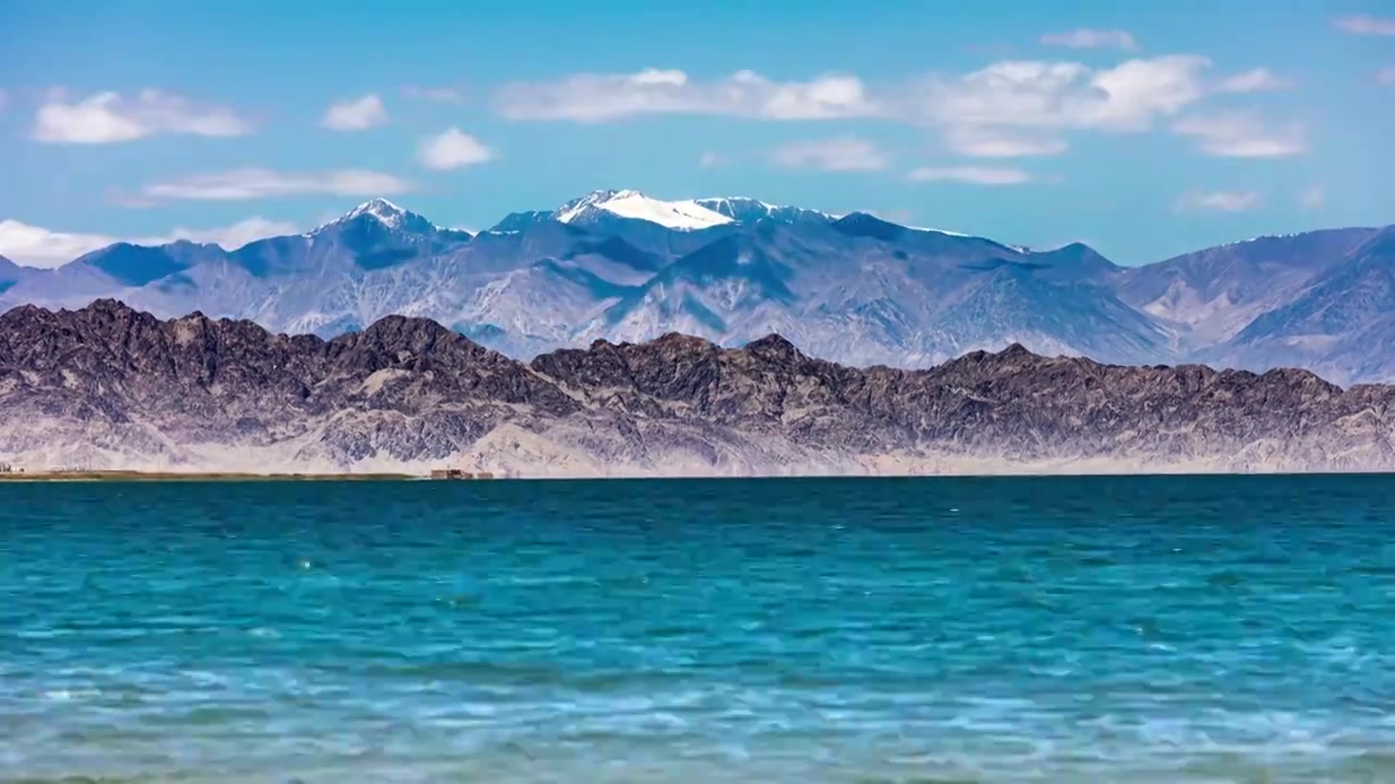 青海小柴旦湖延时视频素材