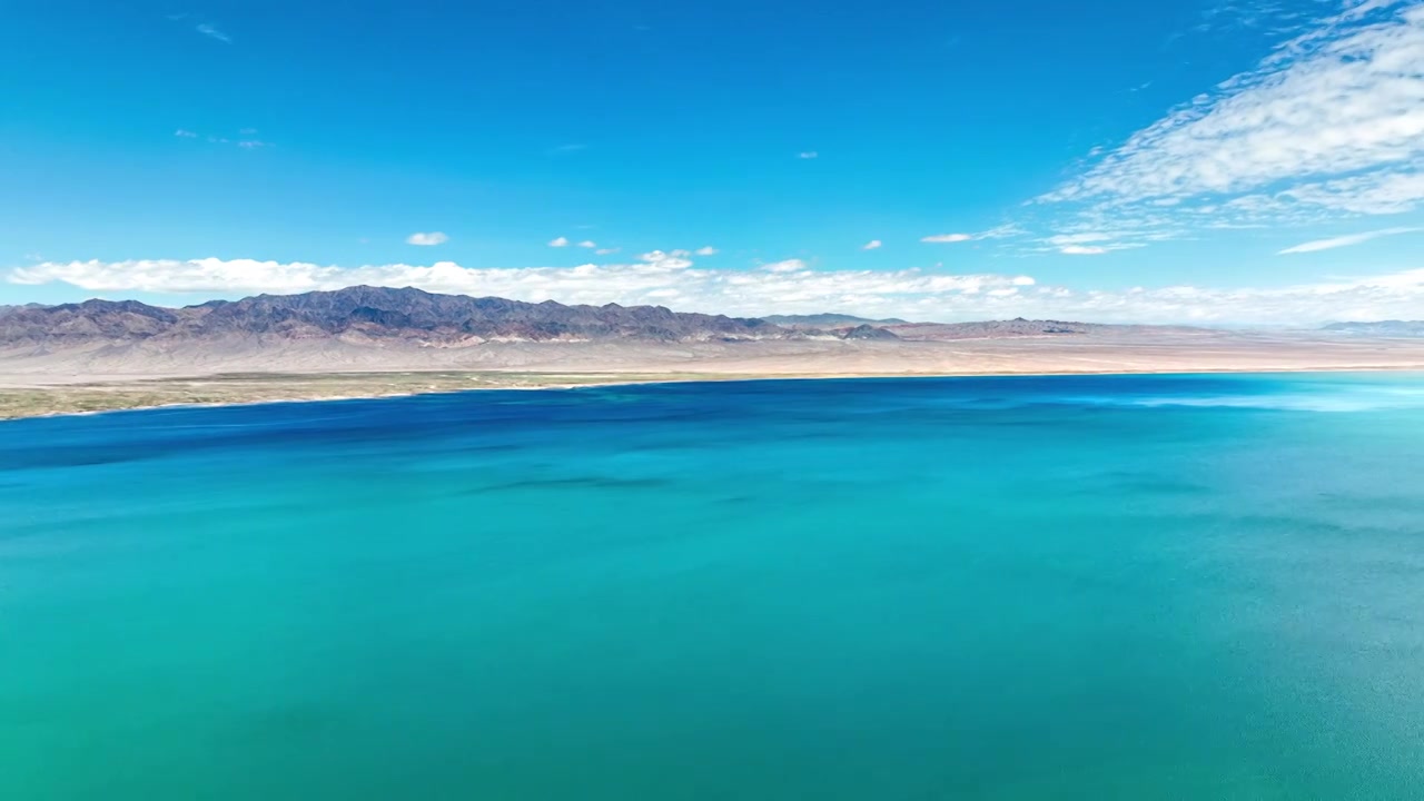 青海小柴旦湖航拍延时视频素材