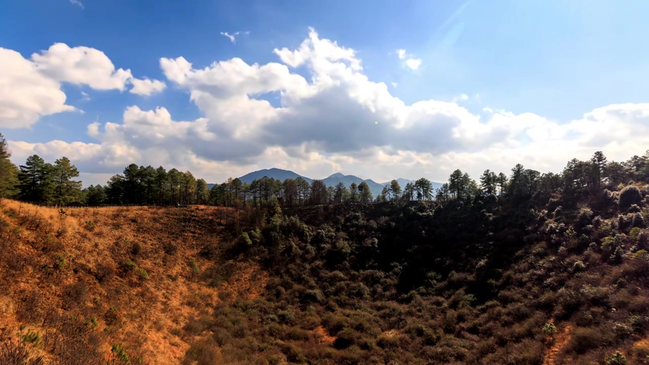 云南保山腾冲火山延时视频下载