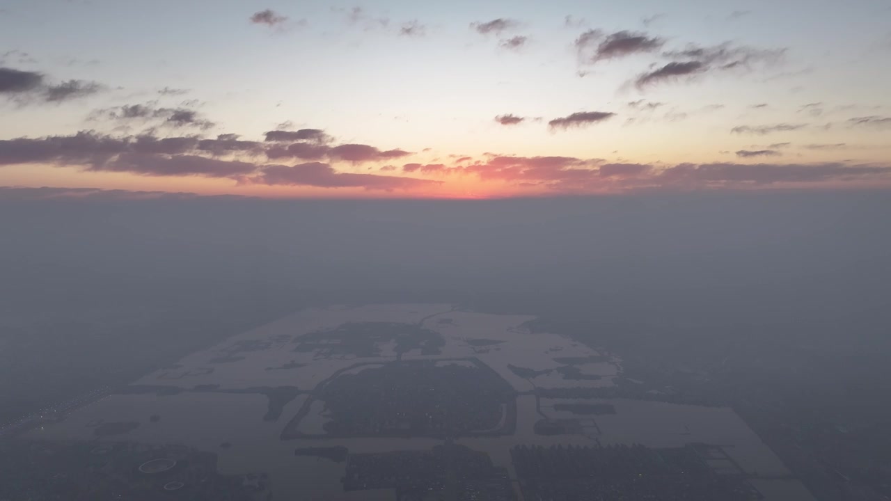 高视角航拍周口市淮阳区城区全景视频素材