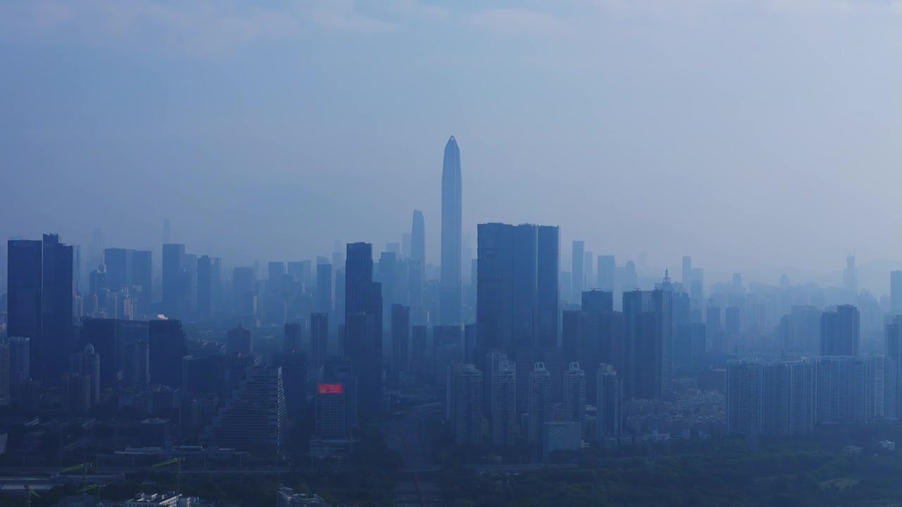 深圳福田高楼建筑群航拍视频素材