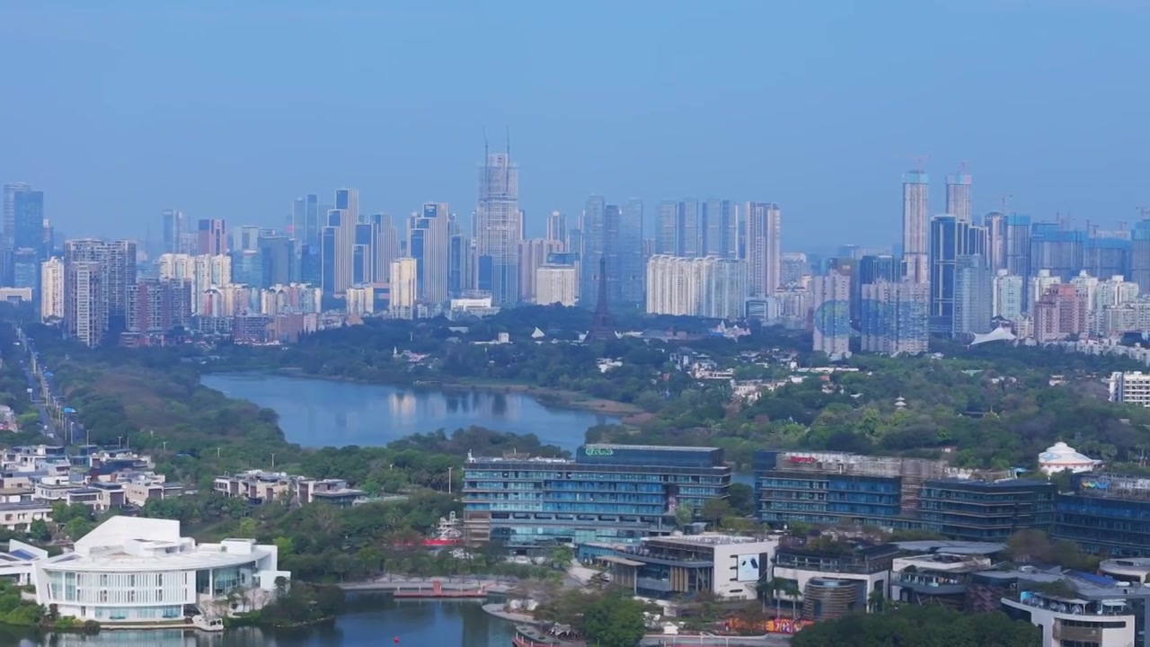 深圳湾航拍视频素材