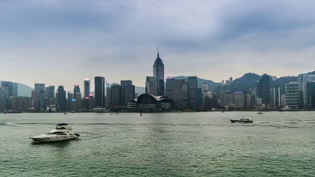 维多利亚港水上交通视频素材