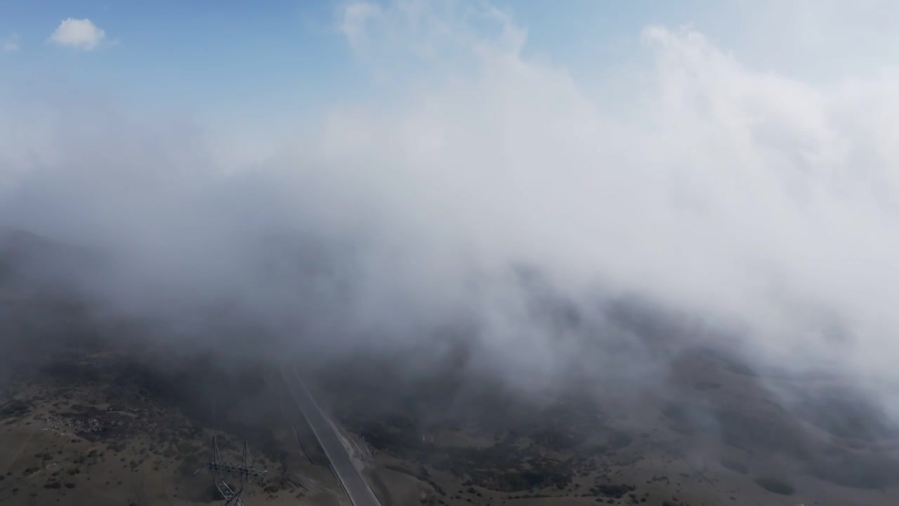 贵州高原冬季云海风光风景视频素材