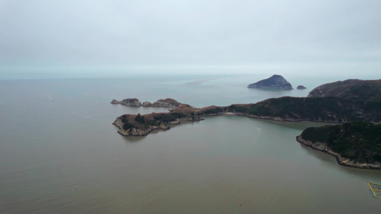 福建宁德海岛自然风光航拍视频素材