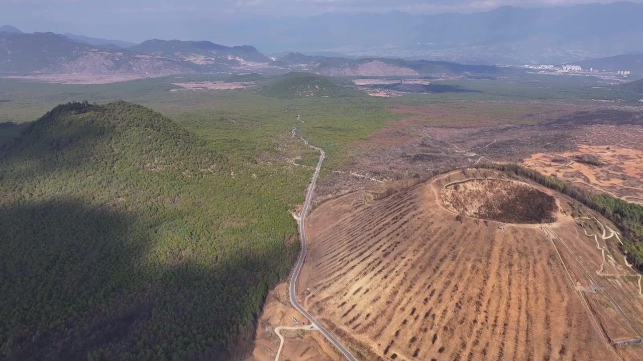 云南腾冲火山地热国家地质公园视频素材