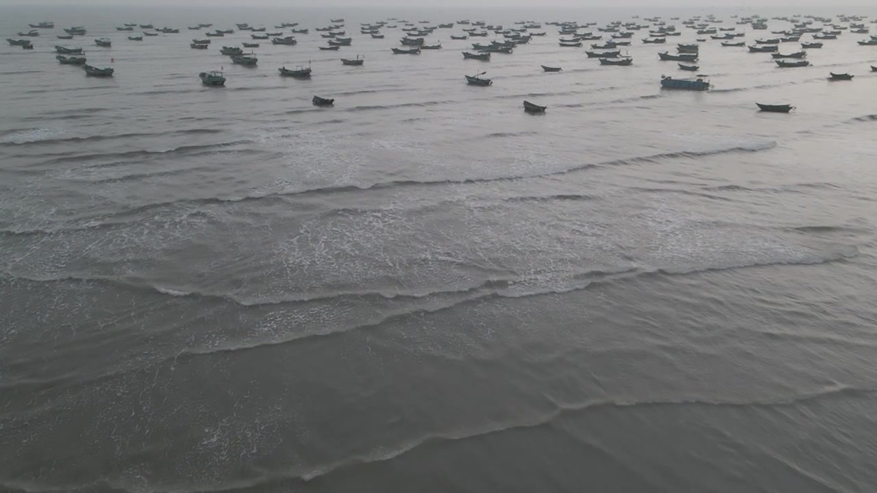 广东茂名晏境岭海边航拍风光视频素材