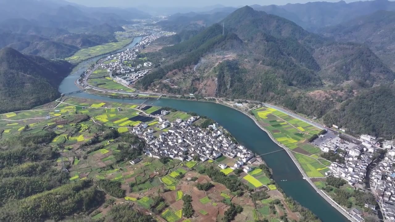 绩溪龙川春色，安徽宣城绩溪视频素材