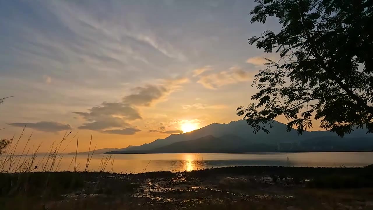 深圳白沙湾日出延时摄影视频素材