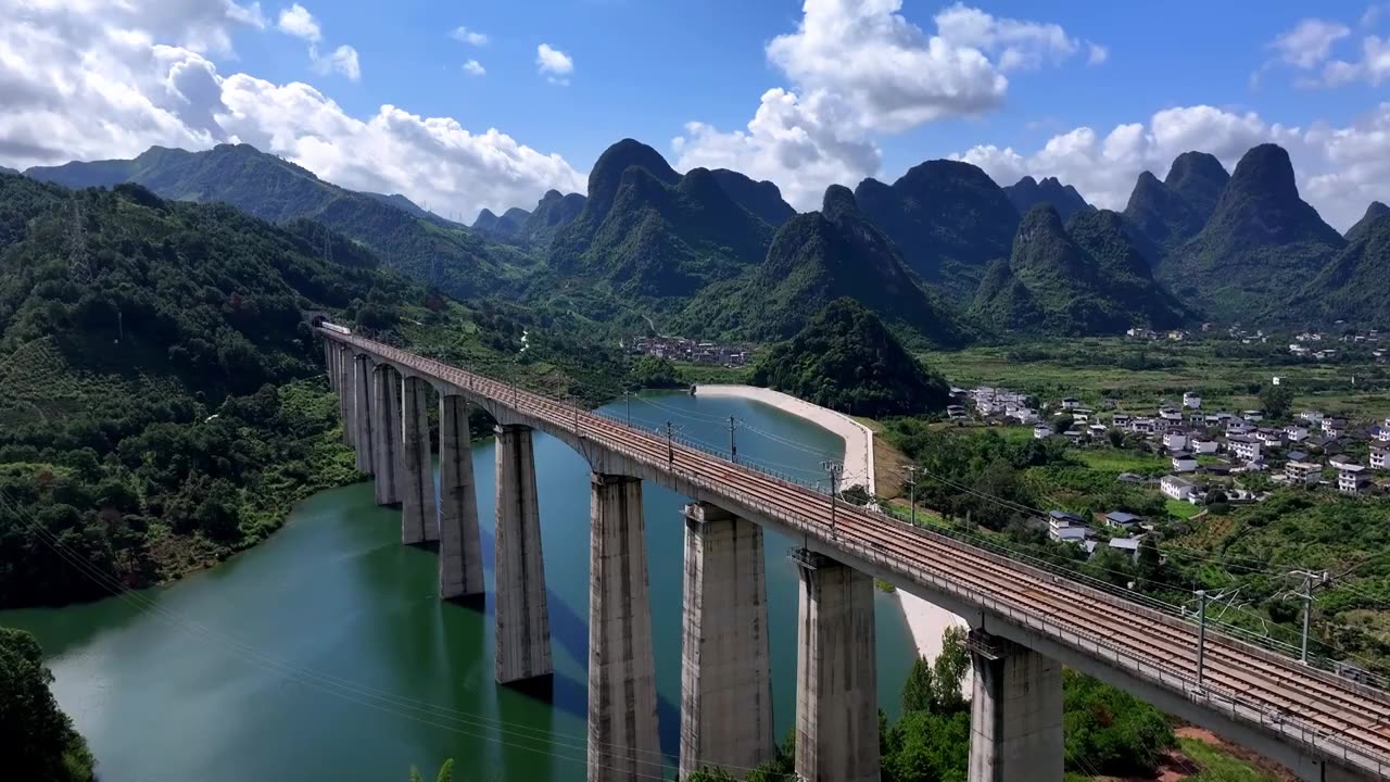 （合集）中国桂林高铁动车和谐号复兴号唯美大气视频下载