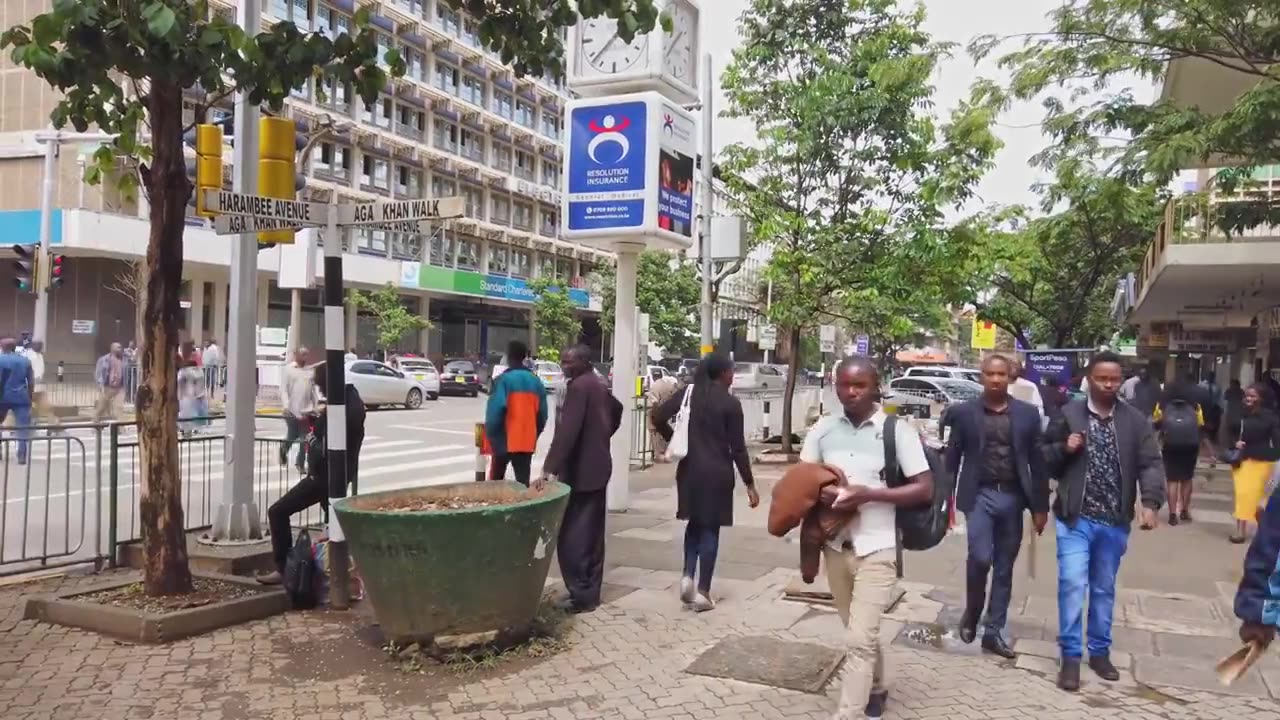 非洲肯尼亚城市风光视频素材