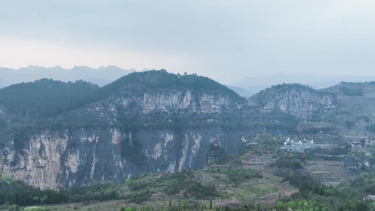 航拍织金大峡谷 天生桥视频素材