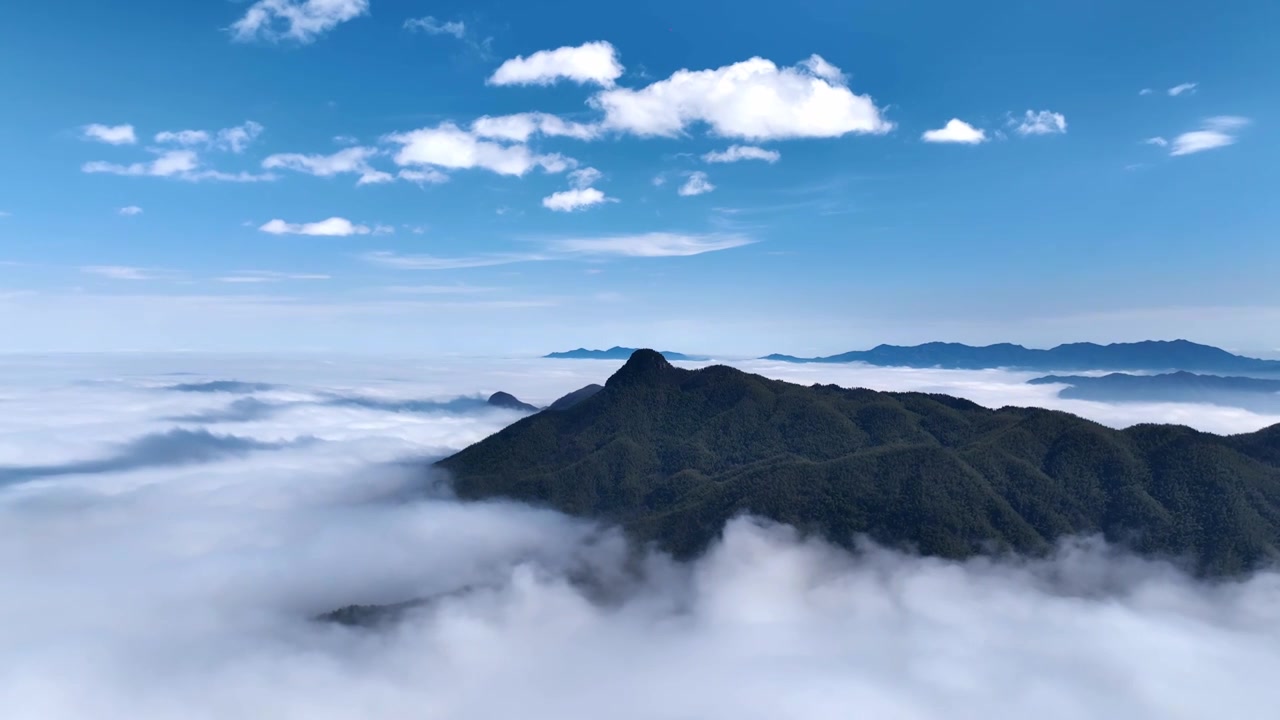 云海之上苍穹之下的世界视频素材