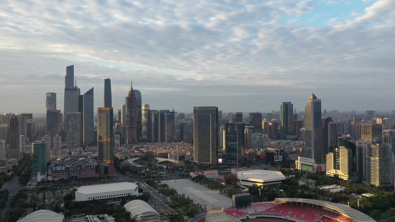 中国广东省广州市城市建筑CBD视频素材