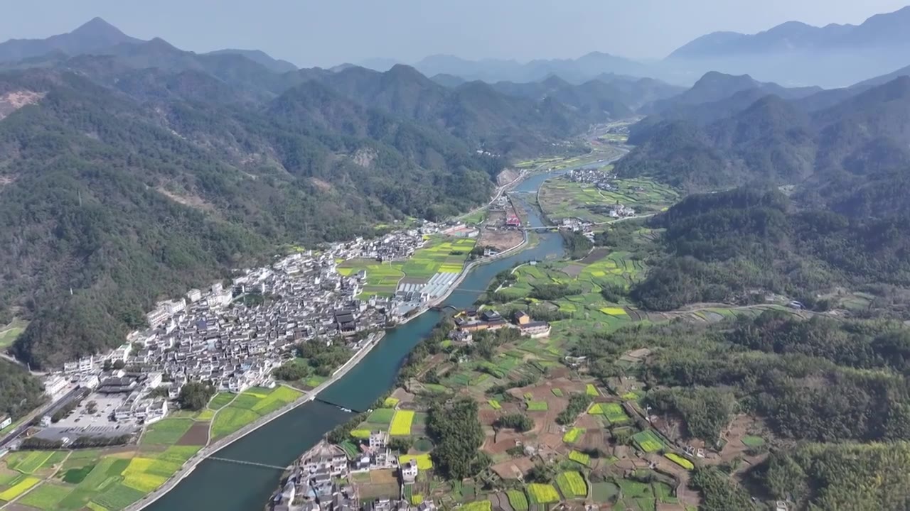 绩溪龙川春光，安徽宣城绩溪视频素材