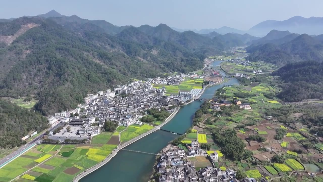 绩溪龙川春光，安徽宣城绩溪视频素材