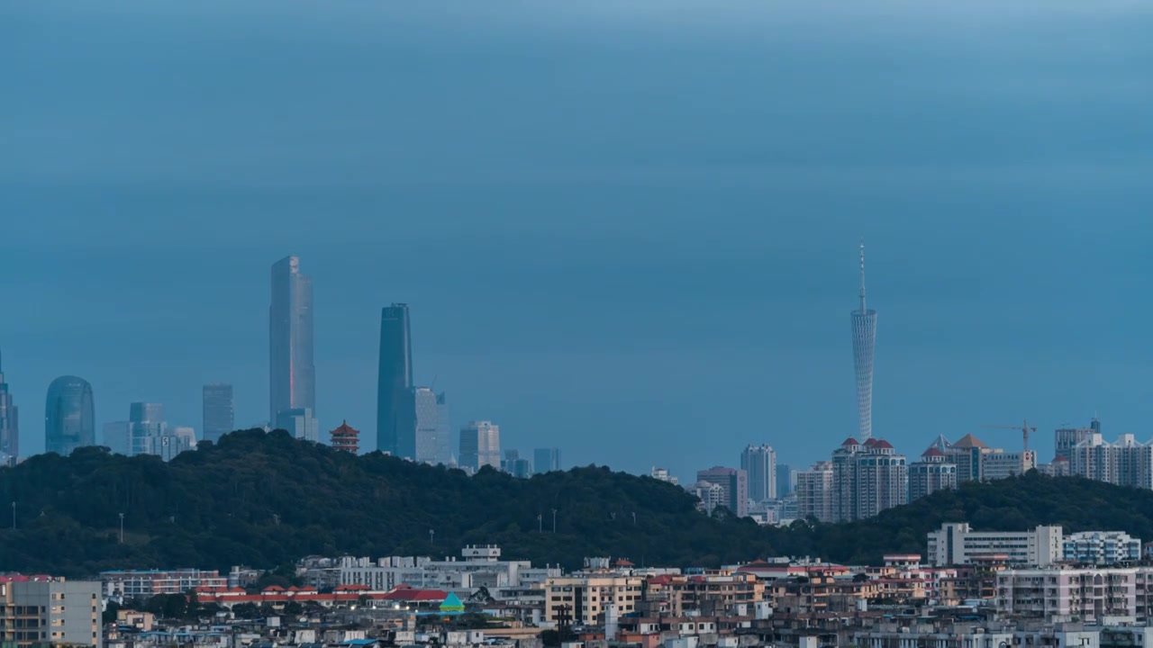 广州地标建筑日落和夜景视频素材