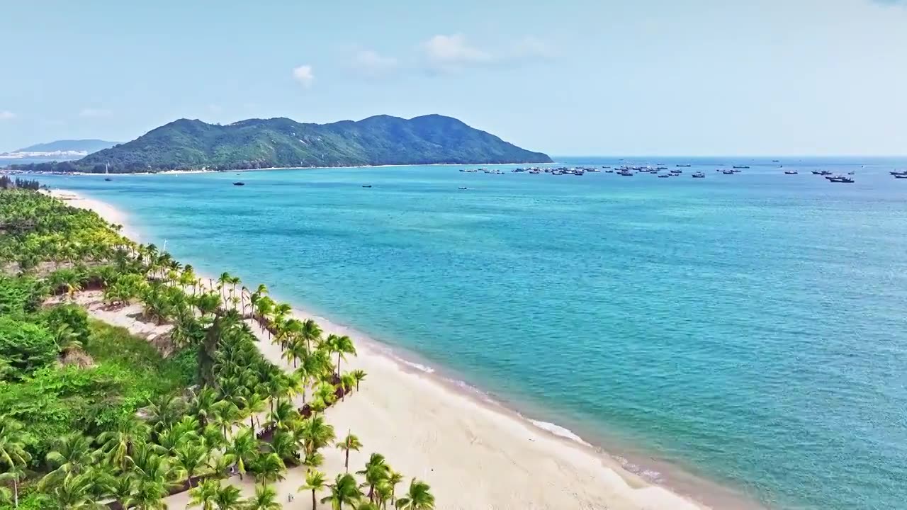 海南陵水清水湾海景视频素材