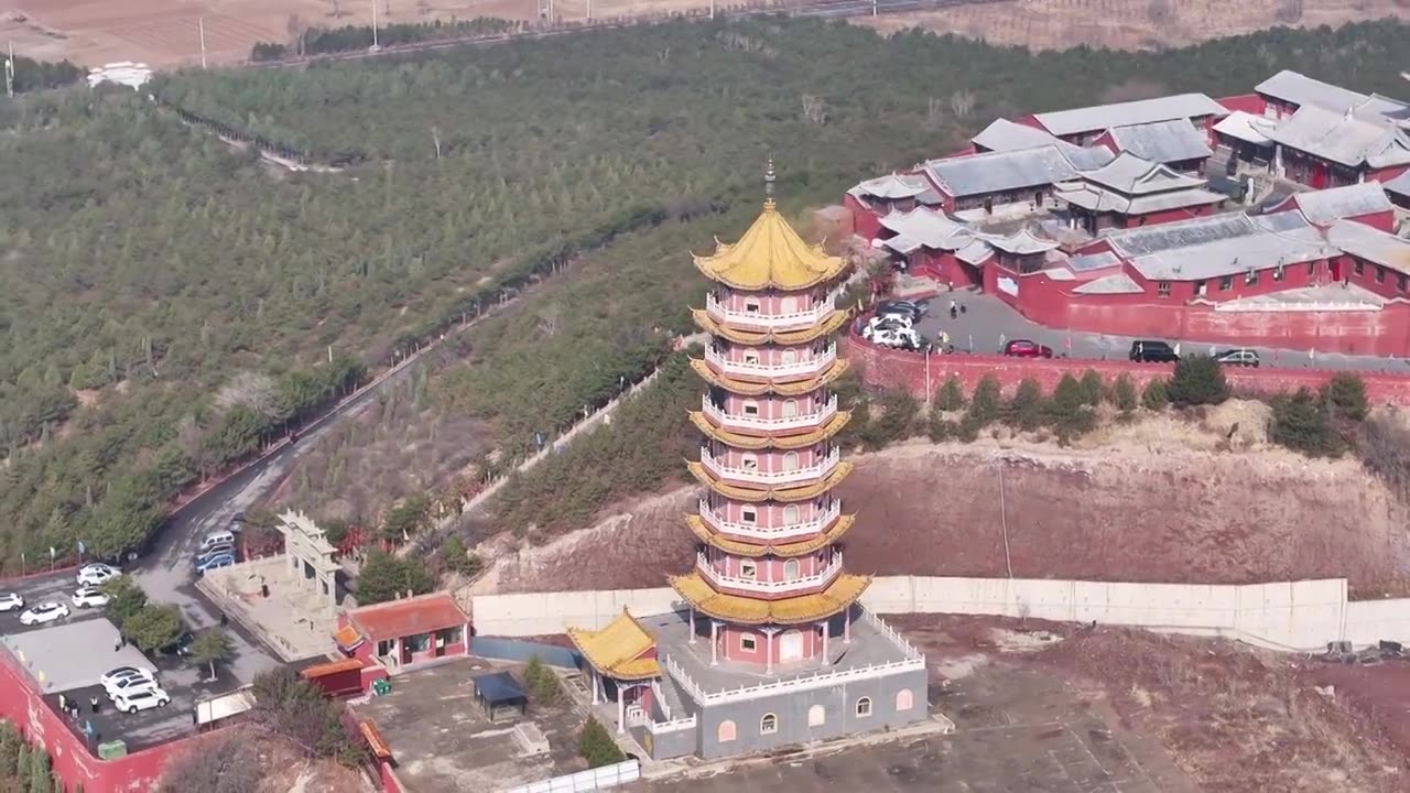 大同火山地质公园 昊天寺视频素材