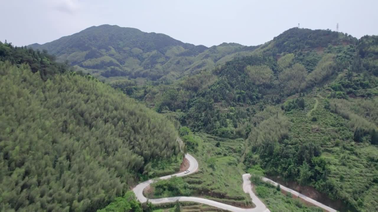 广东茂名山区乡村森林风光 航拍山青水秀视频下载