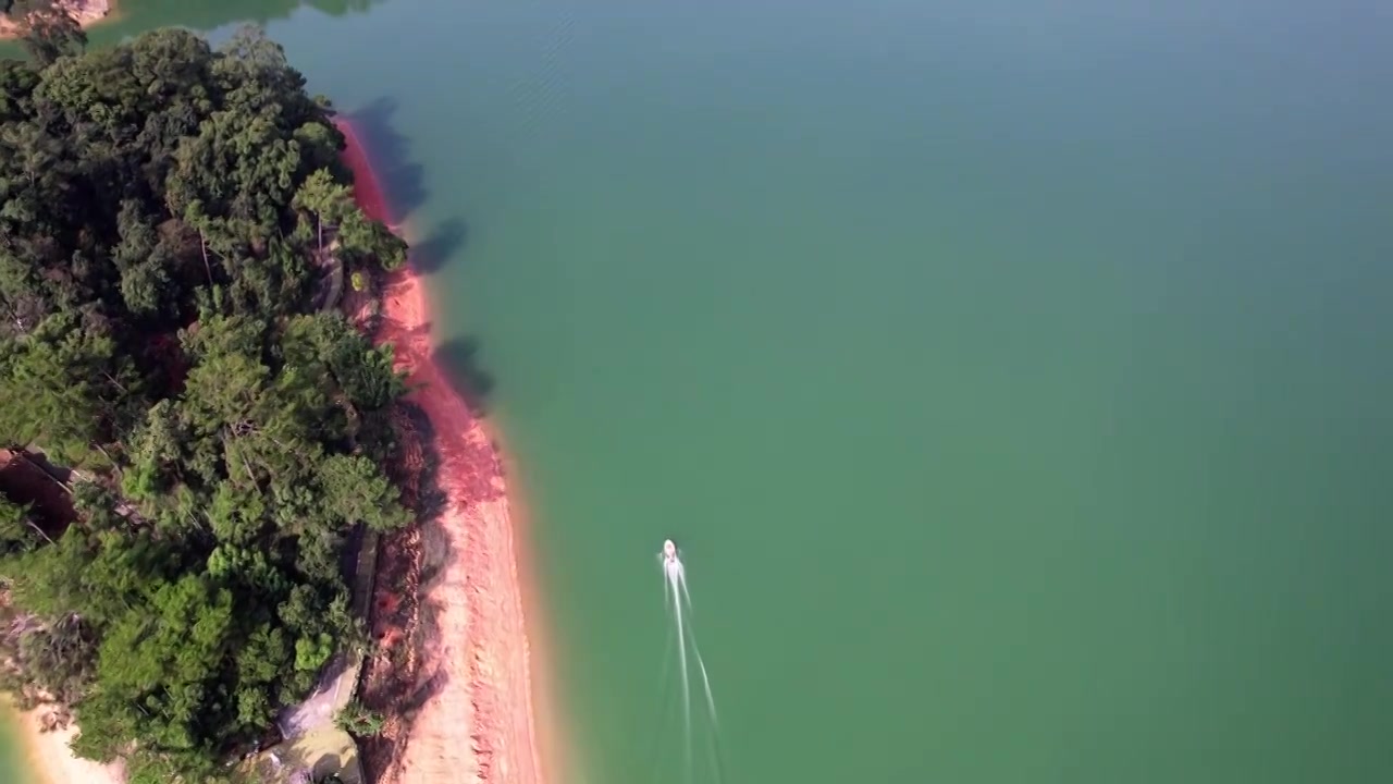 广州市从化区良口镇流溪湖景区航拍视频素材