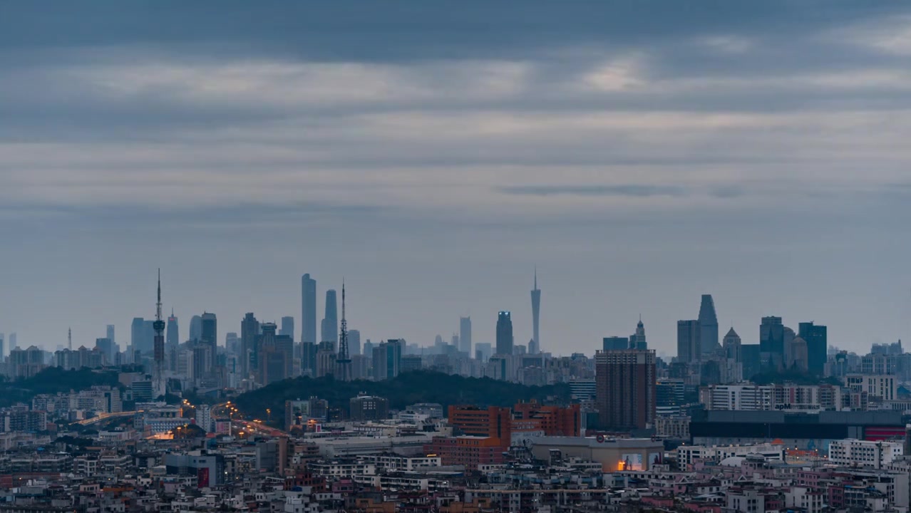 广州地标建筑日出视频素材