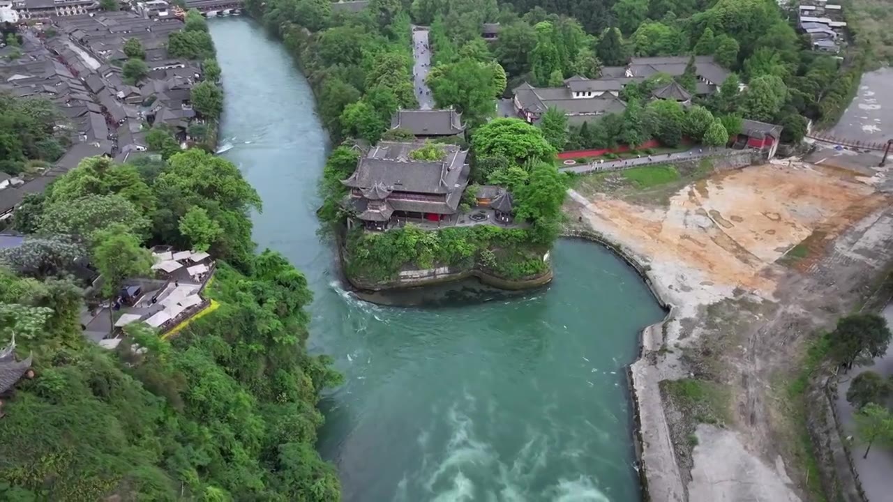 都江堰航拍视频素材