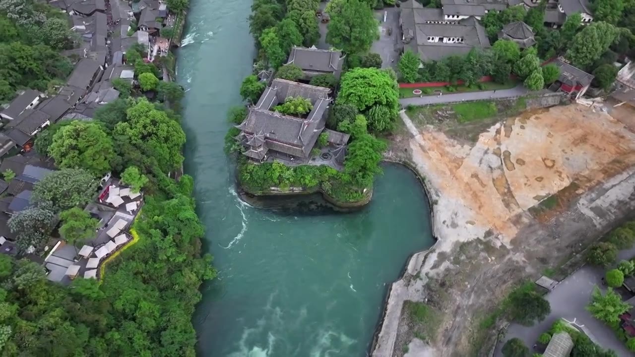 都江堰航拍视频素材