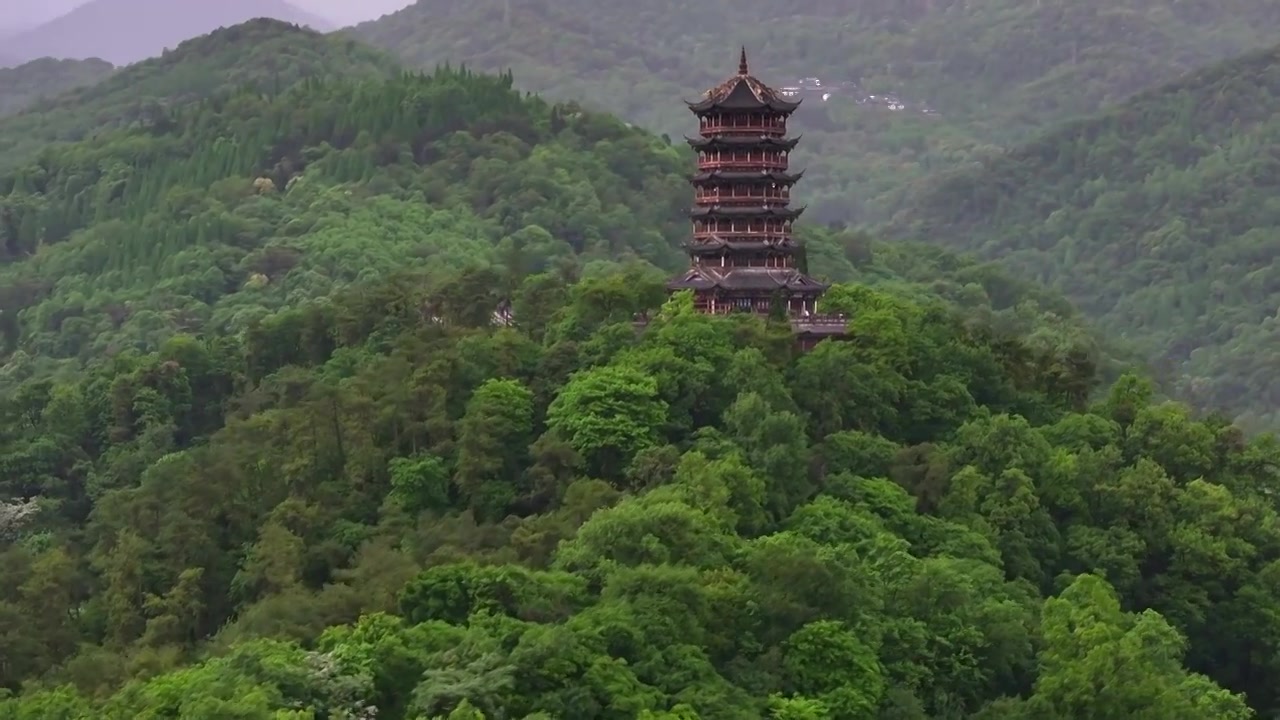 都江堰航拍视频素材