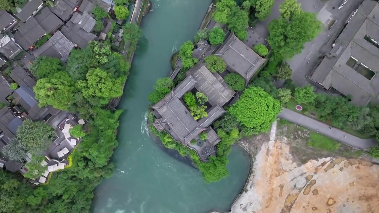 都江堰航拍视频素材