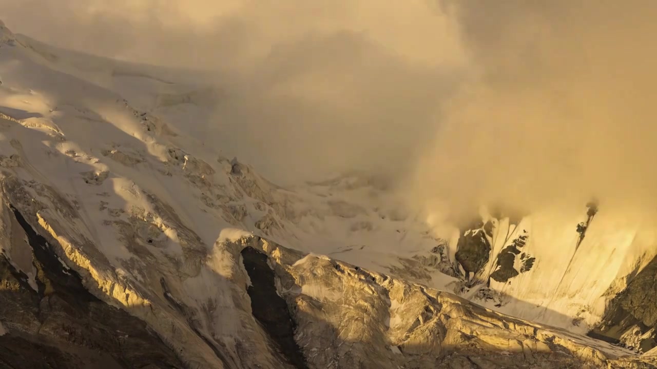 雪上星空延时视频素材