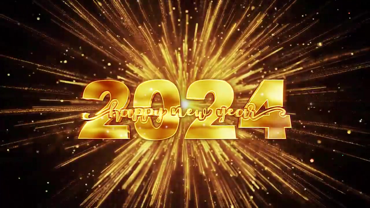 2024年新年庆祝4K。2023新年视频素材