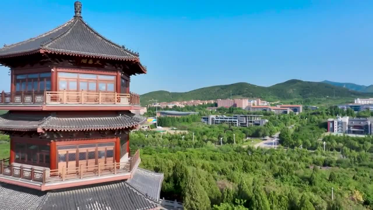 章丘东山湿地公园视频素材