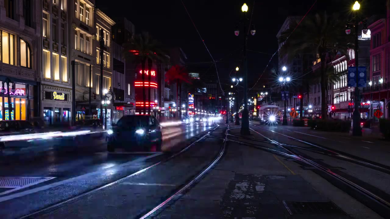 新奥尔良 夜景 延时视频下载