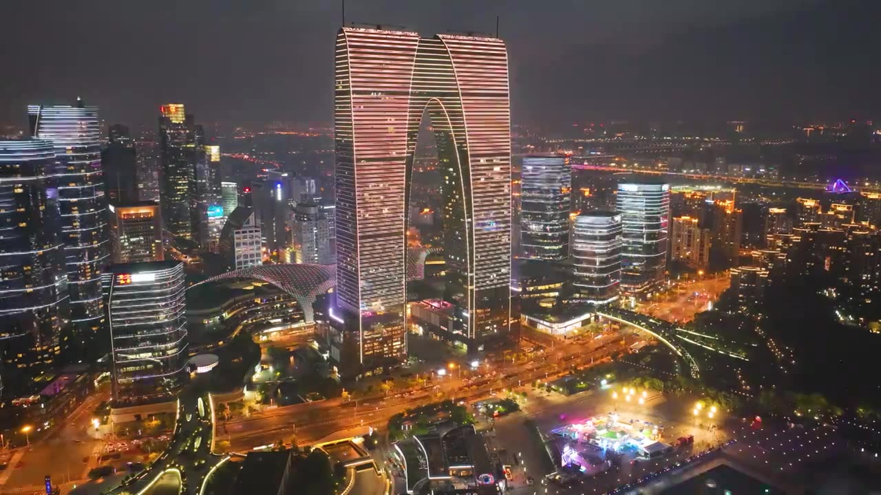 苏州东方之子夜景（延时）视频下载