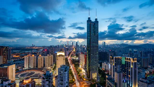 深圳市夜景延时视频素材