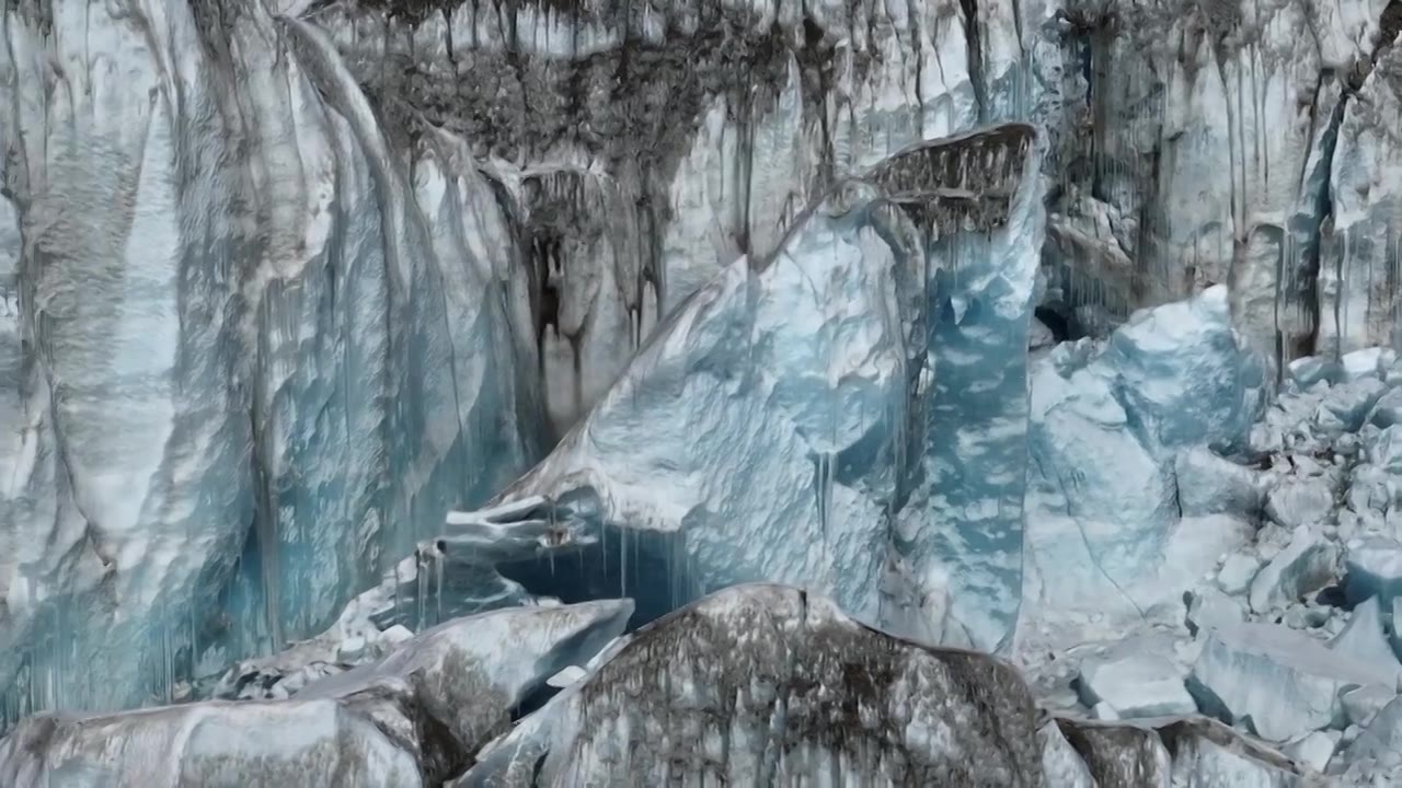 来古冰川雅隆冰川然乌湖航拍视频素材