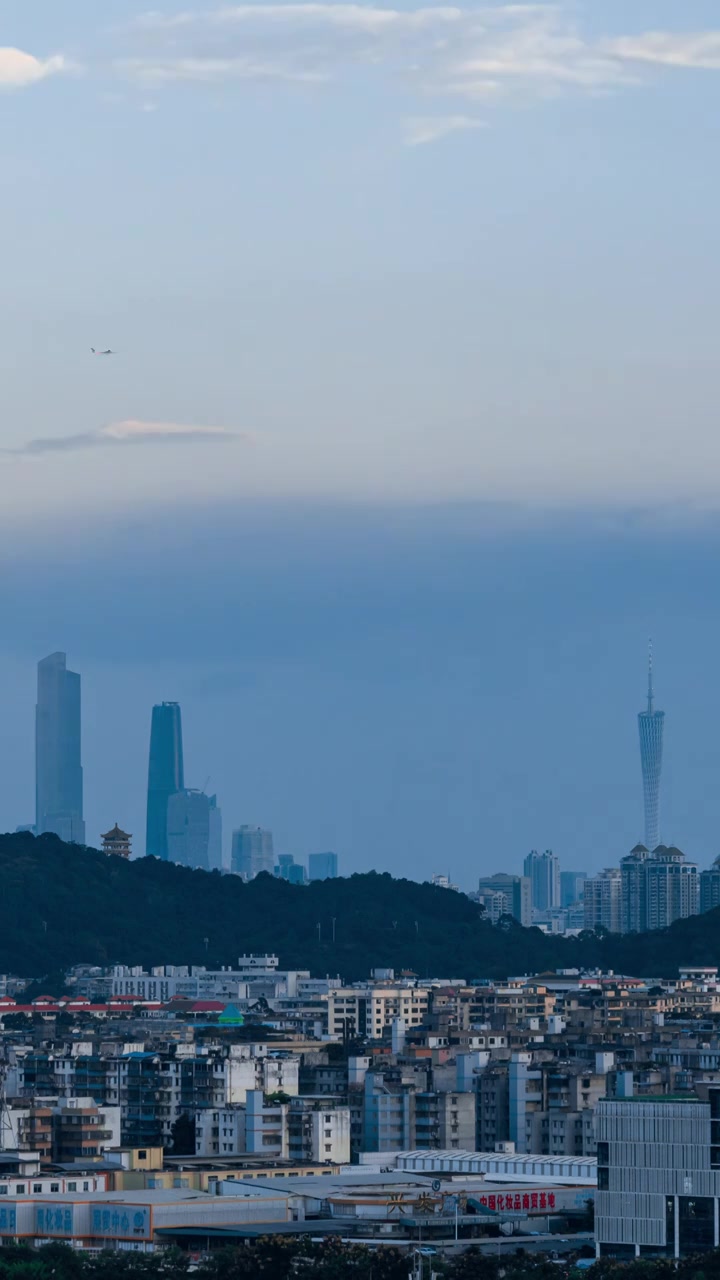 广州珠江新城与鸿鹄楼视频素材