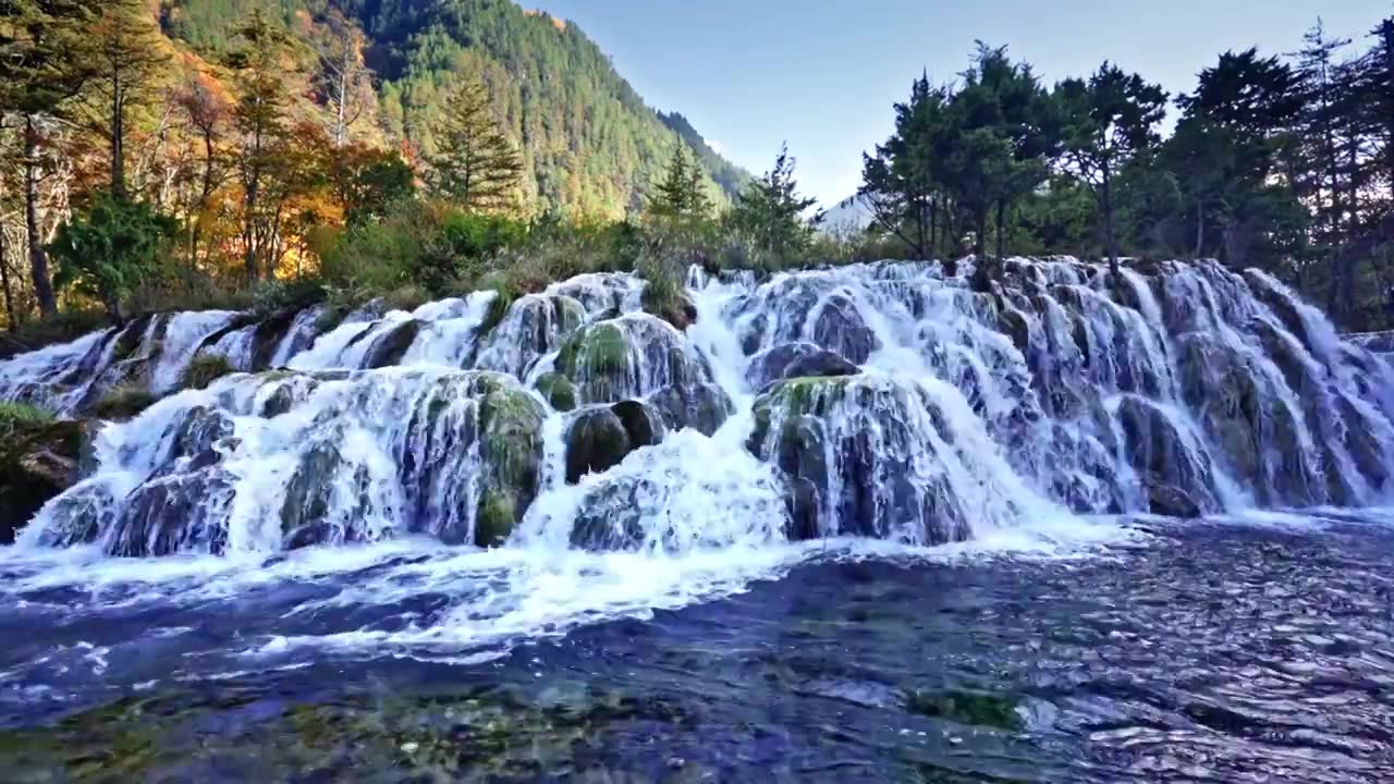 航拍九寨沟景区视频下载