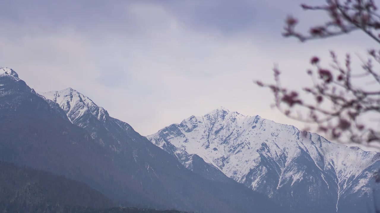 雪山延时视频素材