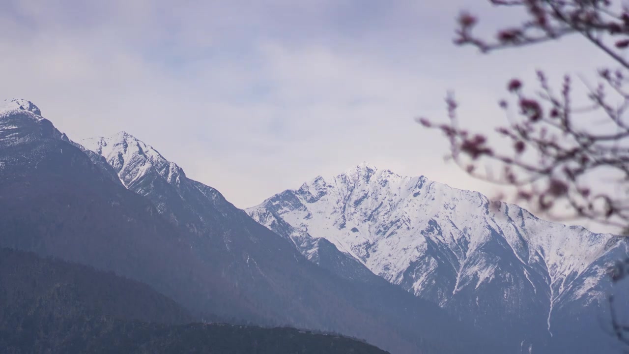 雪山延时视频素材