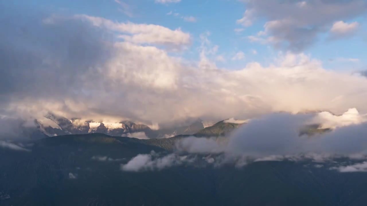 雪山延时视频素材