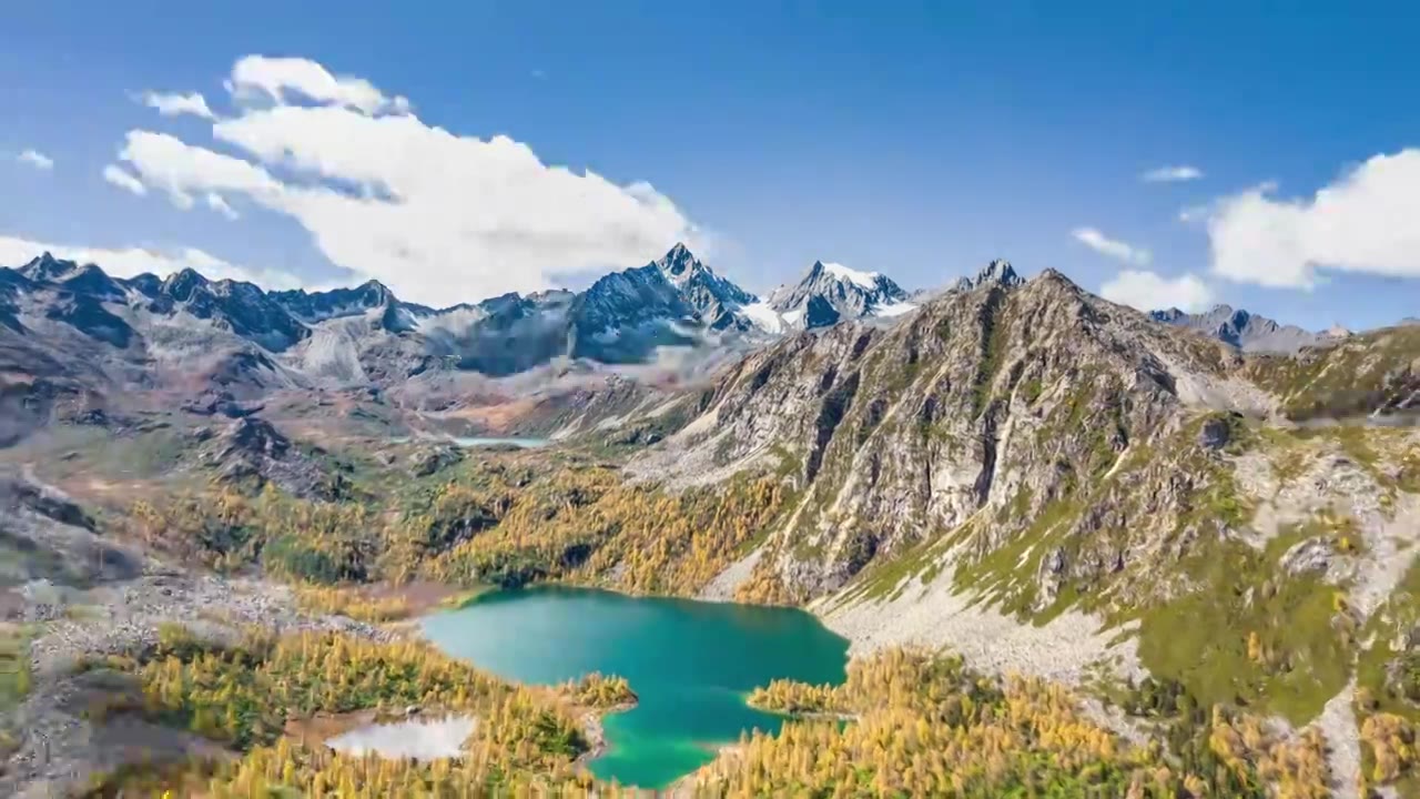 雪山延时视频素材