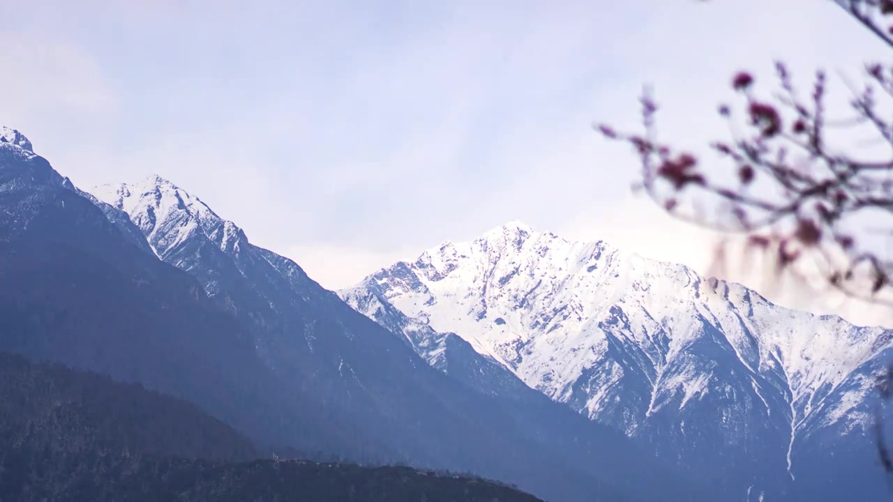 雪山延时视频素材